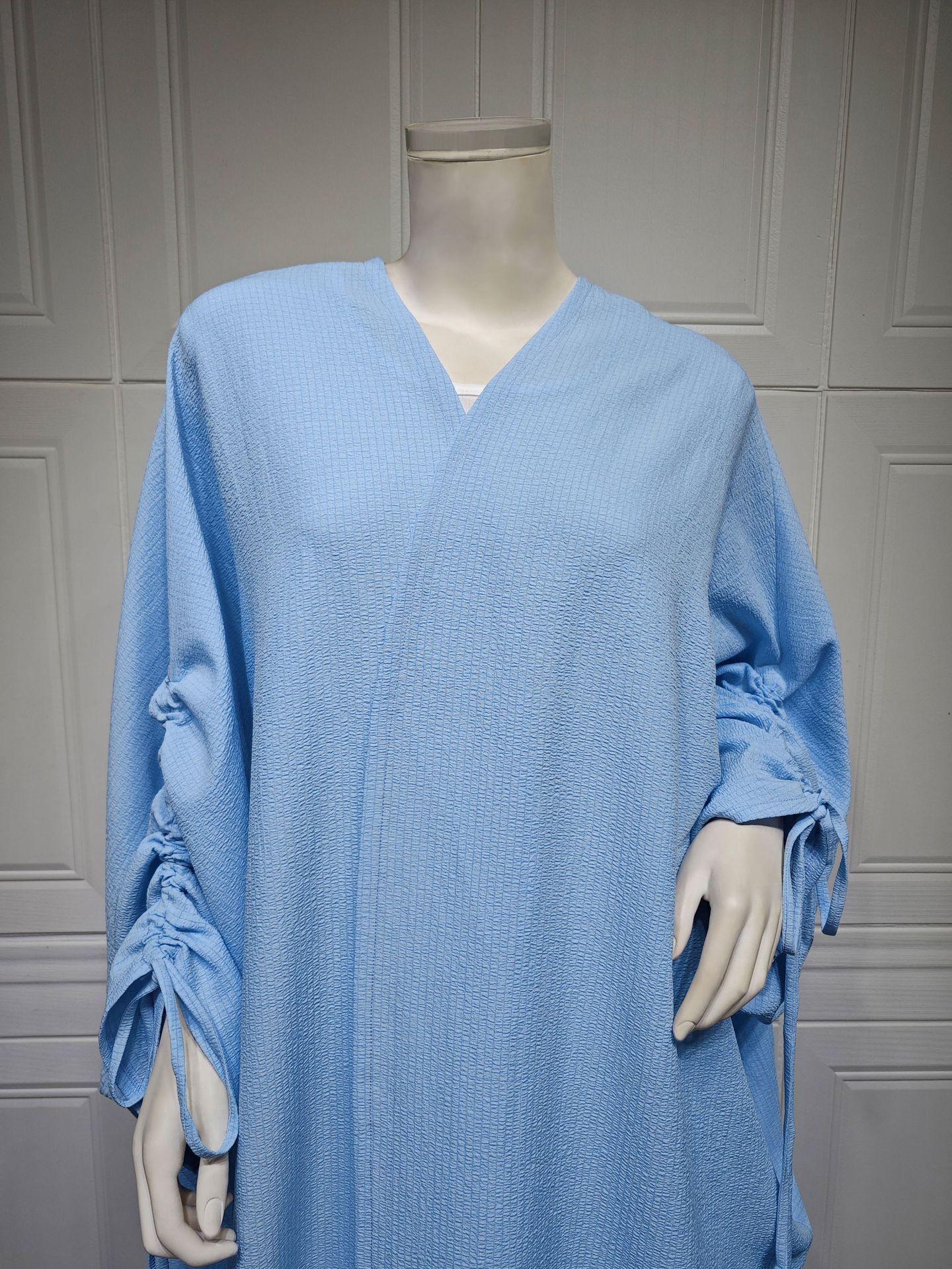HAYA HAYA0515 Muslim Solid Bat Sleeves Casual Cardigan