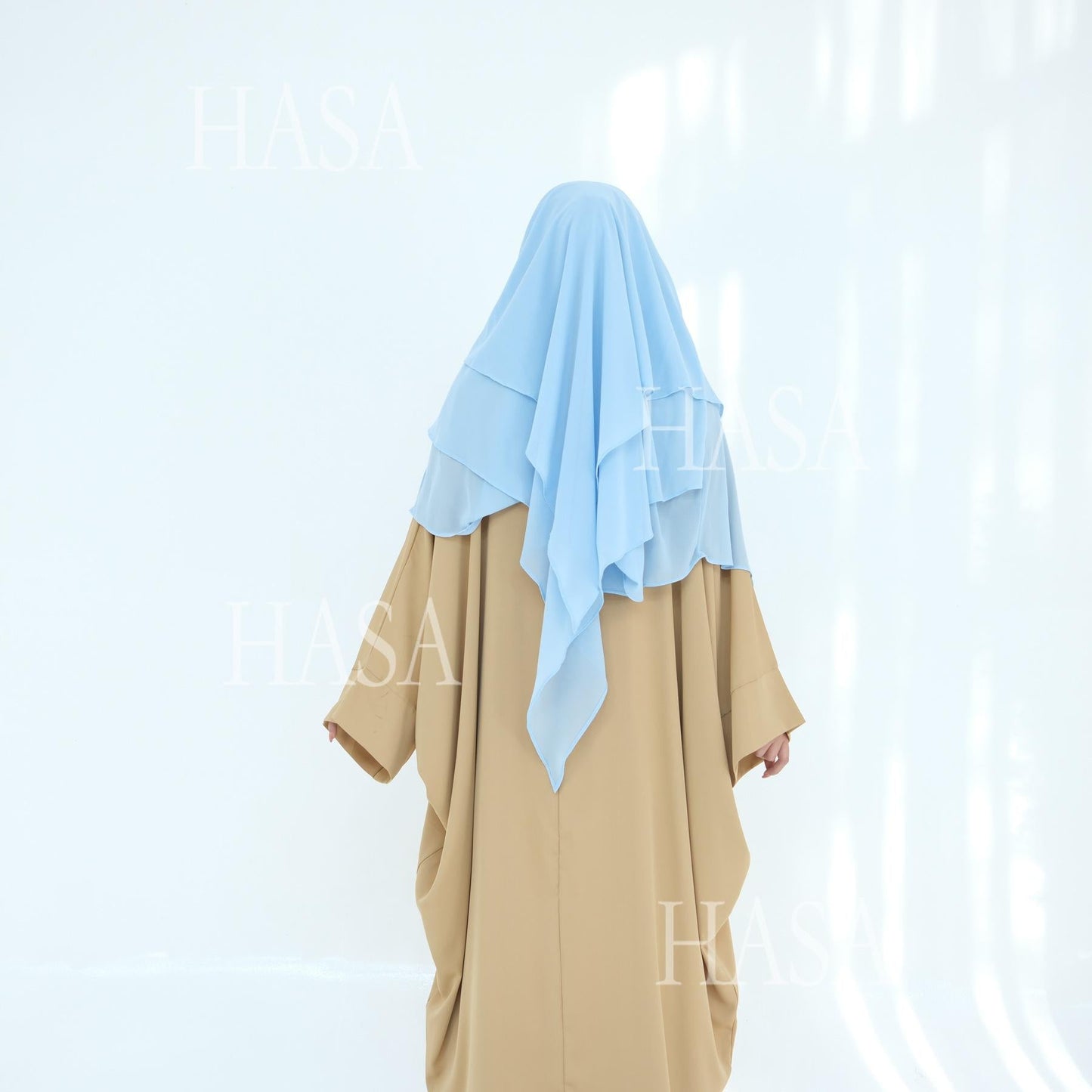 HA6475 Soft and large double-layer headscarf, wide solid color
