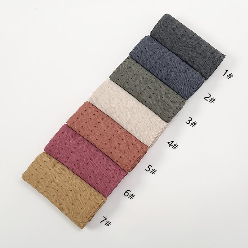 HAYA HA1122 Pure Color Cotton and Linen Long Scarf
