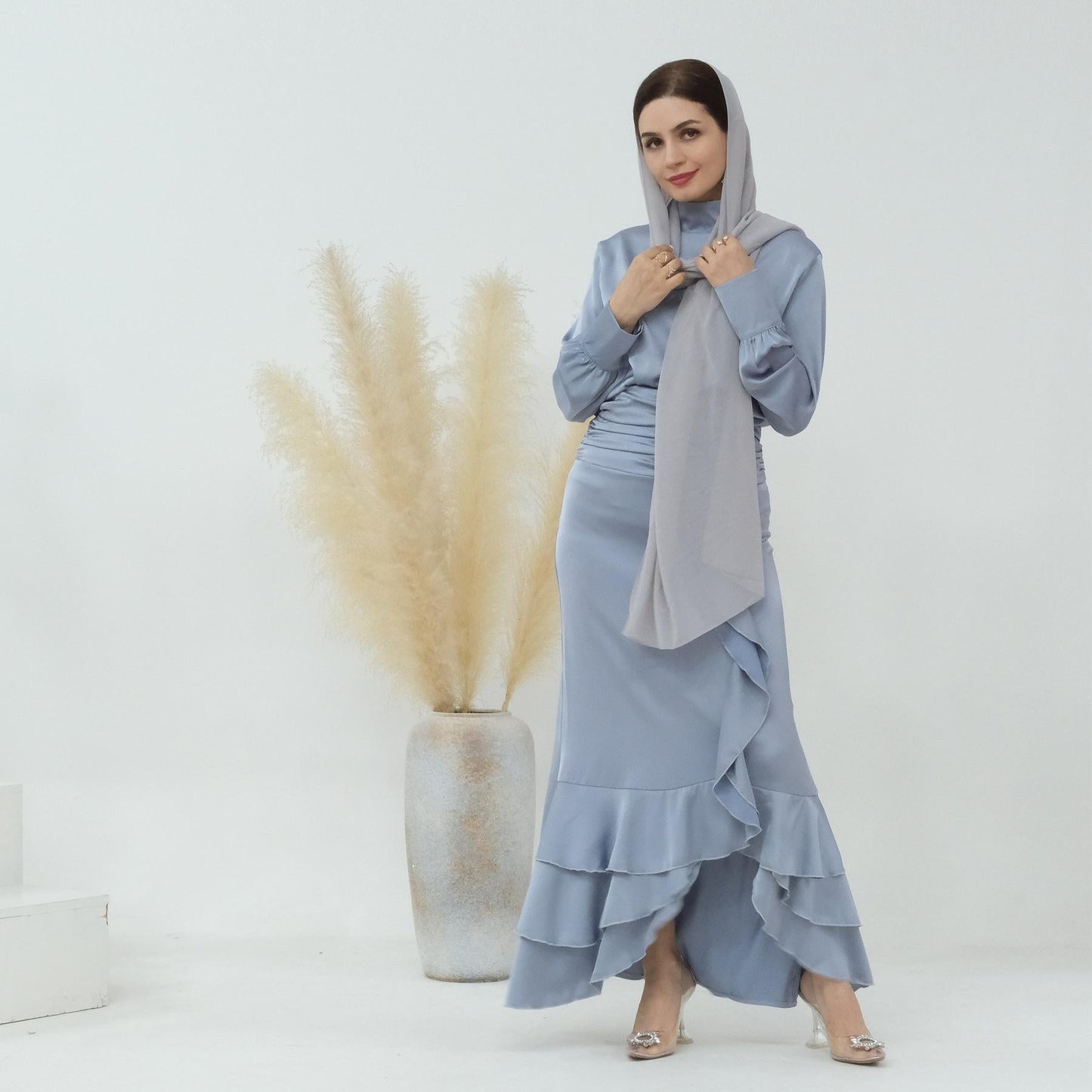HAYA HAYA0718 Solid Colour High Neck Slimming Set