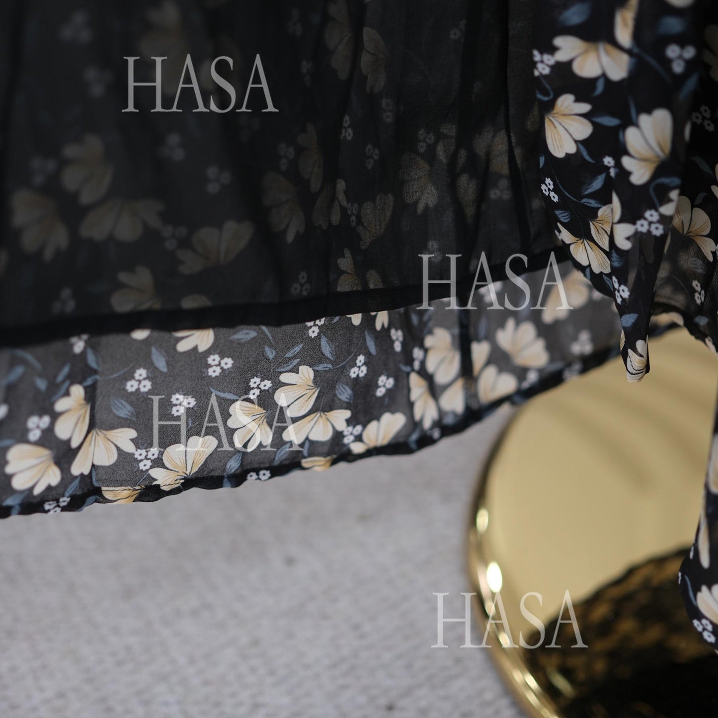 HA6515 Summer Printed Chiffon Jacket and Headscarf Two-Piece Set