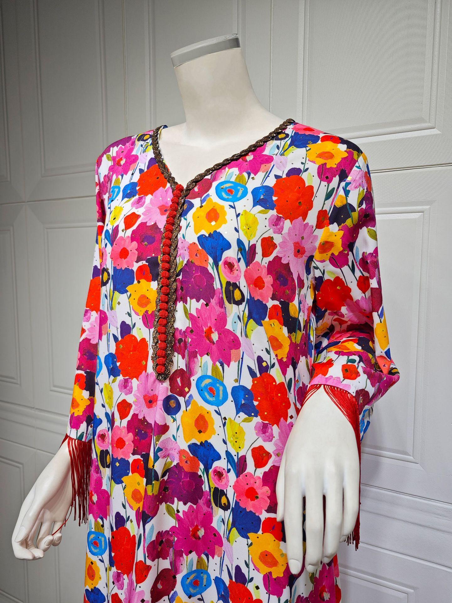 HAYA HAYA1080 Printed Casual Muslim Abaya