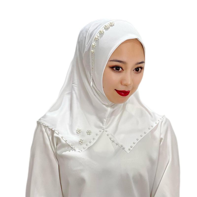 HAYA HA1110 Monochrome Beaded Flower Headband
