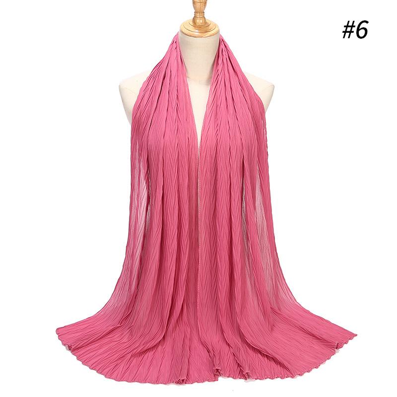 HAYA HA1137 Pearl Chiffon Baotou Scarf