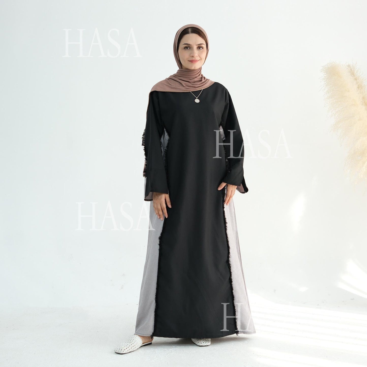 HA5606 Stylish Patchwork Robe - Cardigan and Dress (belt Pockets Only on Dress) party  wear red dress graduation  dress thick  thigh 2  part bow  outfits
