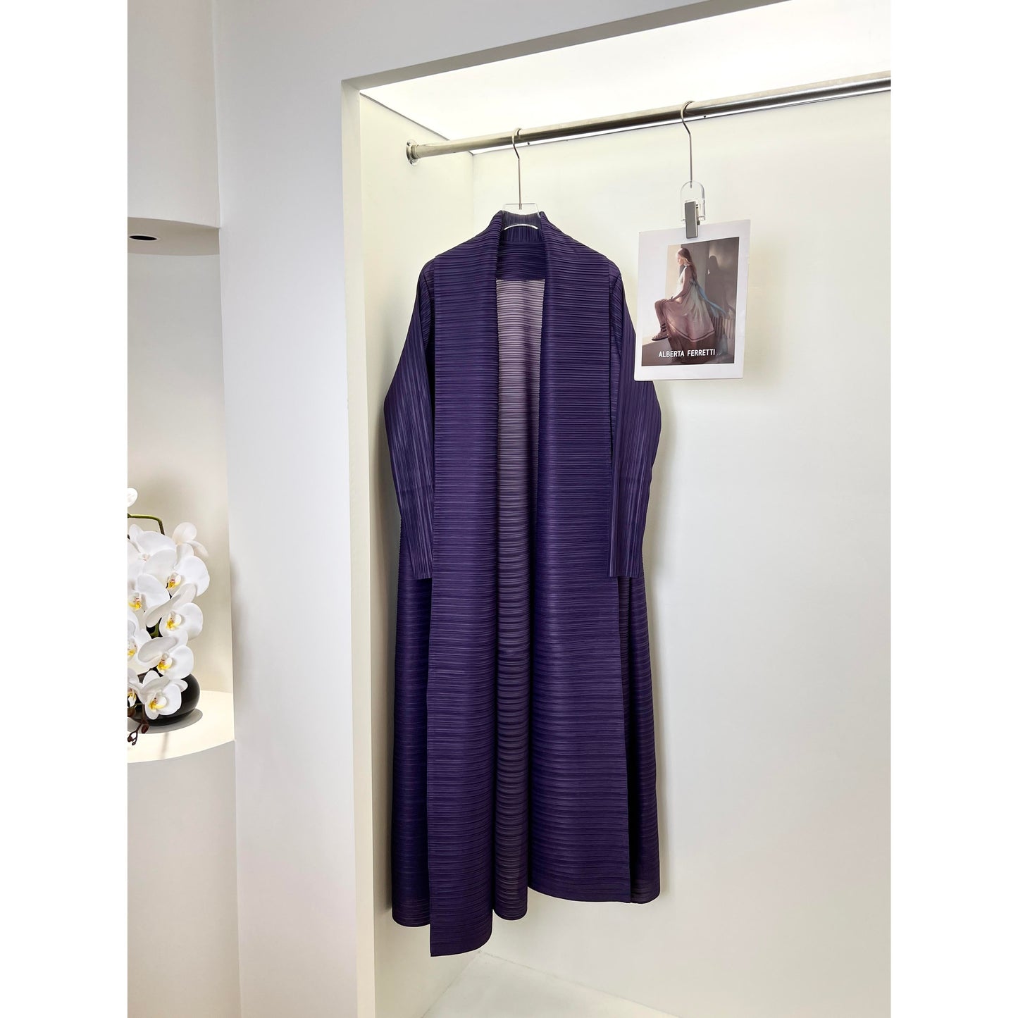 HS6729 Chocolate Crinkle | Brown Textured Open Abaya
