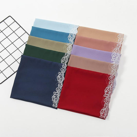 HAYA HA1124 Chiffon Fashion Lace Scarf