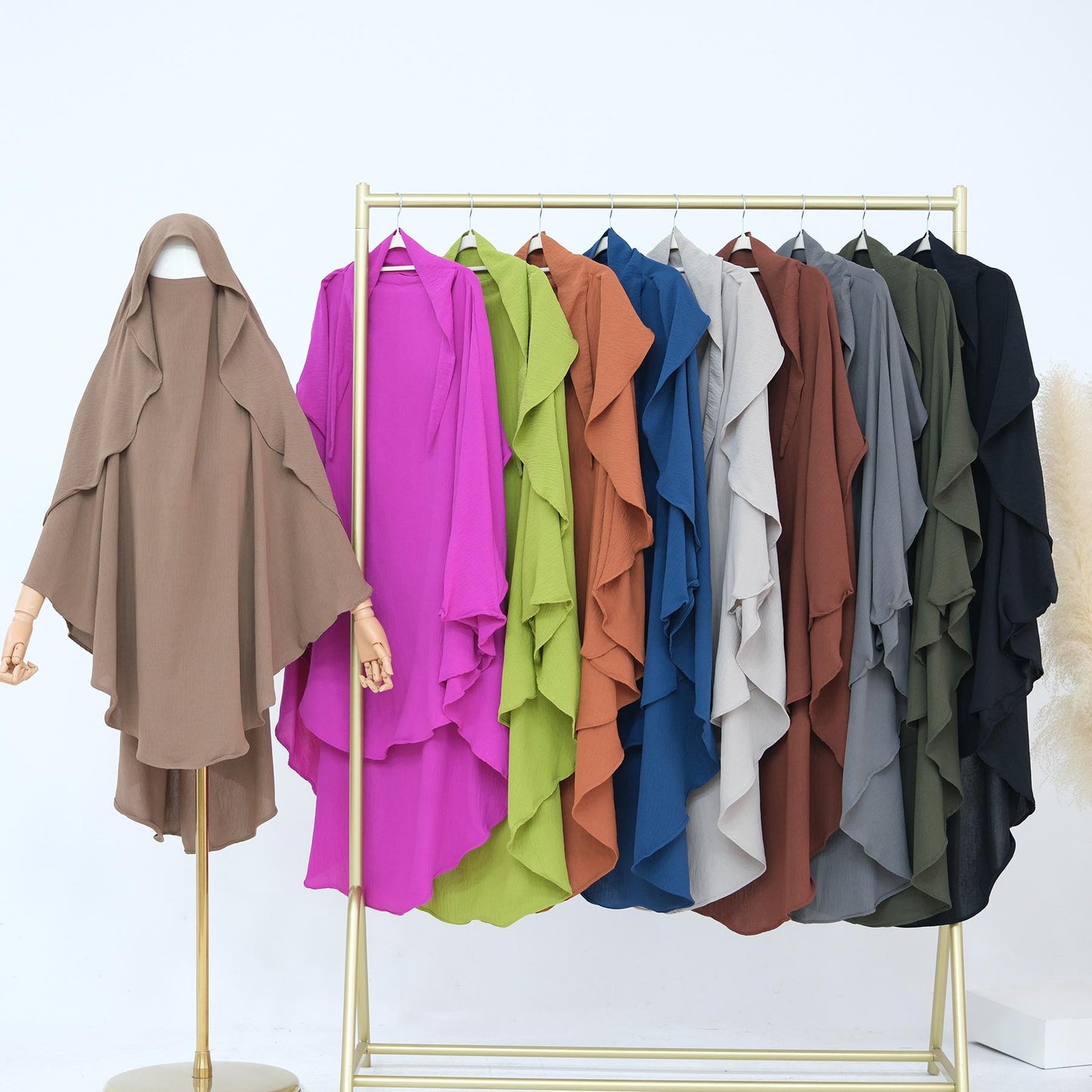 HA5441 Premium Multi-Color Solid Bandana - Loose Shawl Style circle  hijab