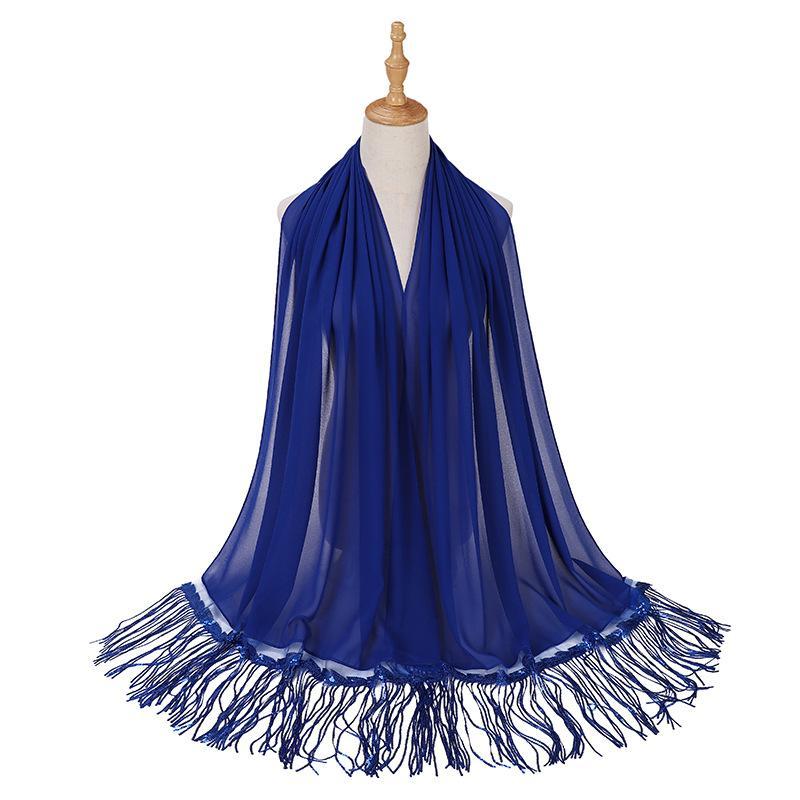 HAYA HA1139 Pearl Chiffon Scarf