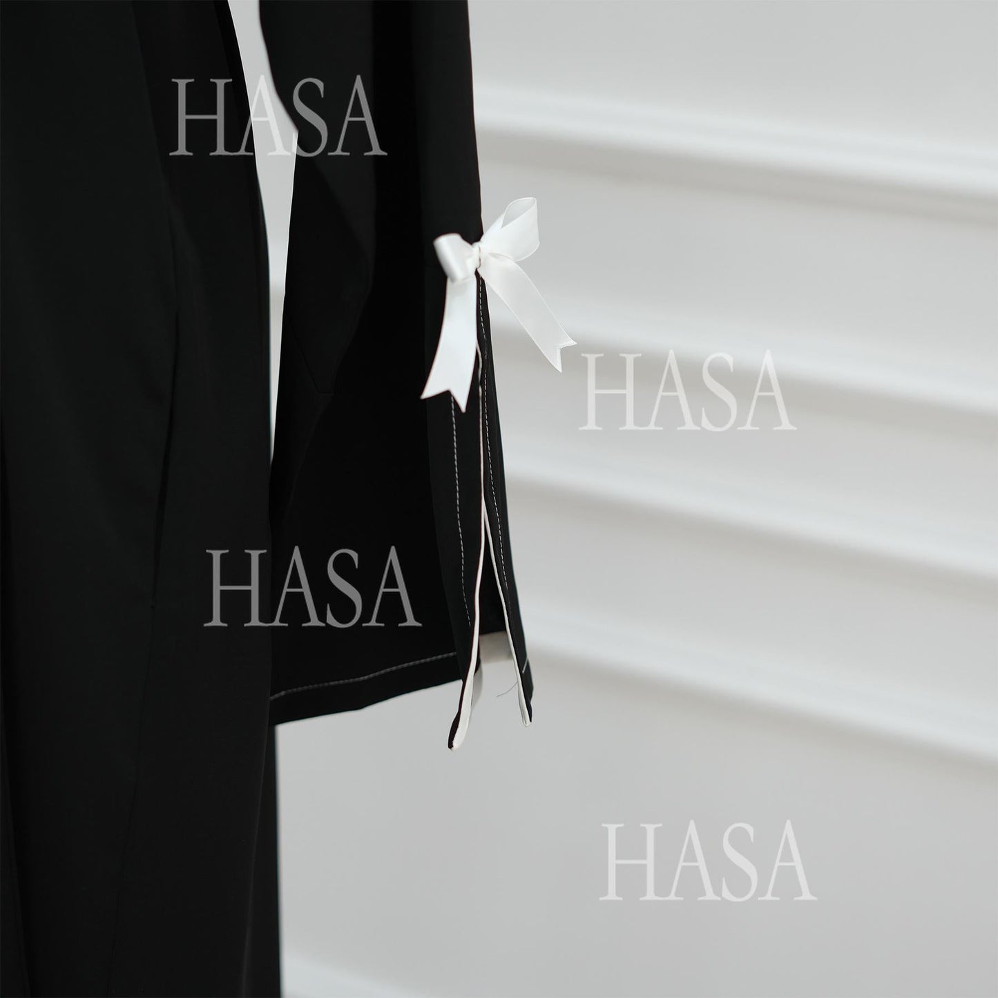 HS6520 Cardigan-Morgenmantel Mit Schleife (Kopftuch Nicht Inbegriffen)