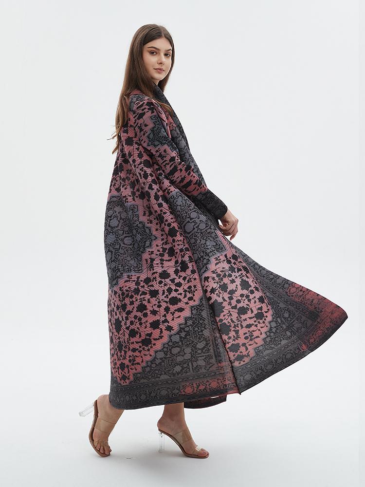 HS6705 Midnight Blush , Intricate Patterned Abaya for Ramadan