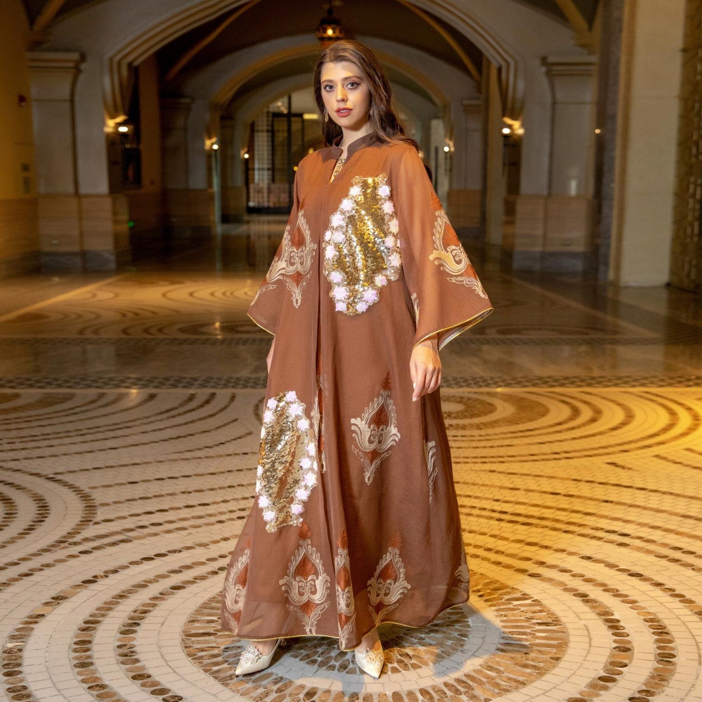HAYA HAYA0443 Muslim Embroidered Dress