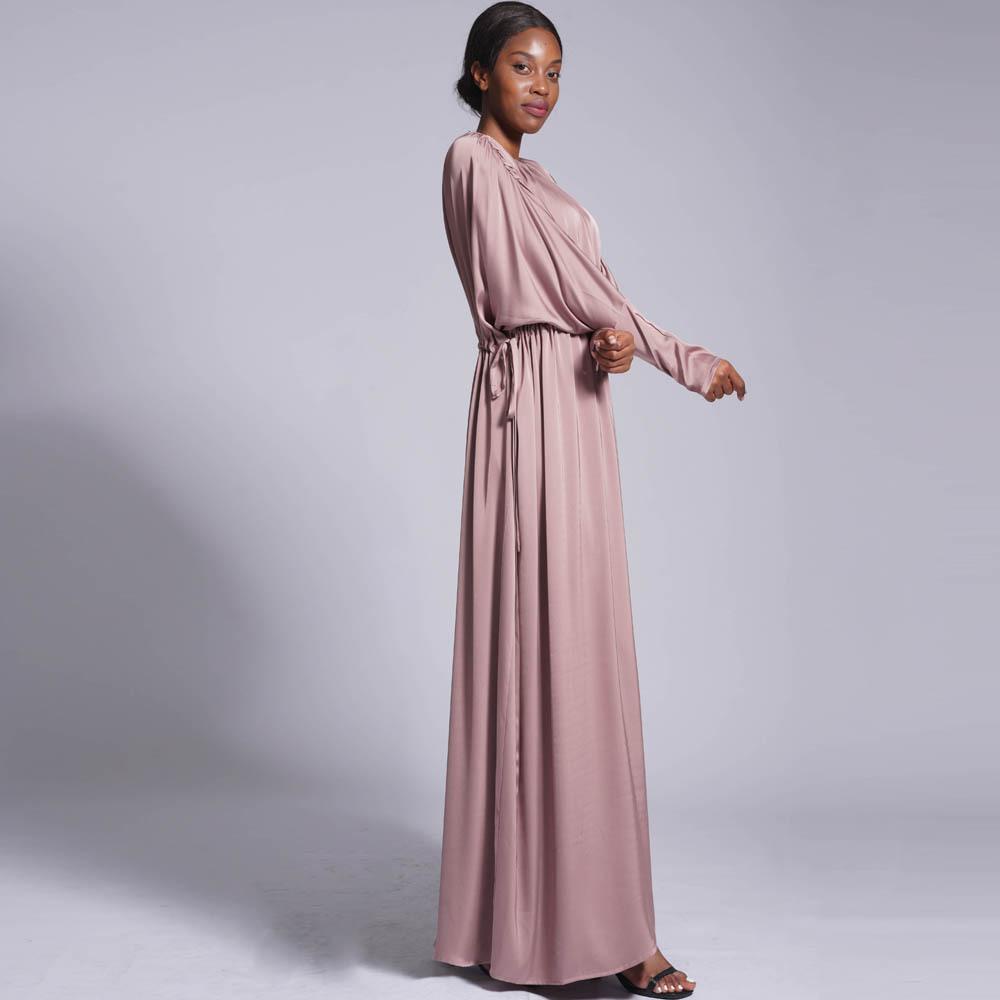 HAYA HAYA0435 Temperament Solid Color Raglan Dress