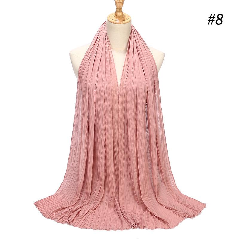 HAYA HA1137 Pearl Chiffon Baotou Scarf