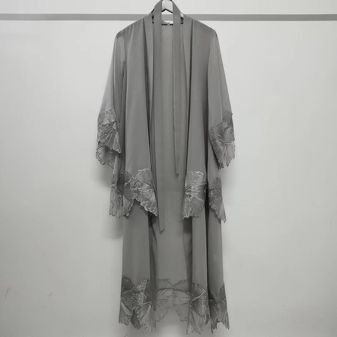 HAYA HAYA1025 1pcs Lace Embroidery Double-Layer Cardigan