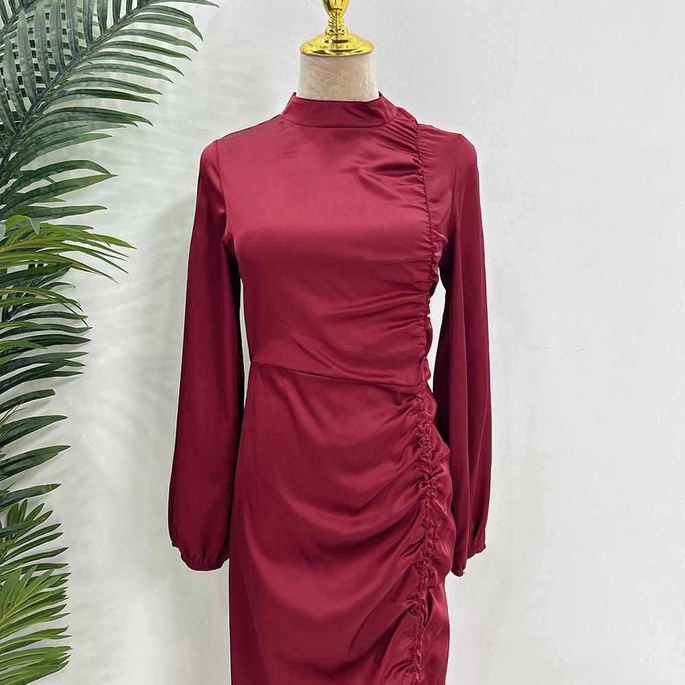 HAYA HAYA1045 Solid Color Large Robe Dress