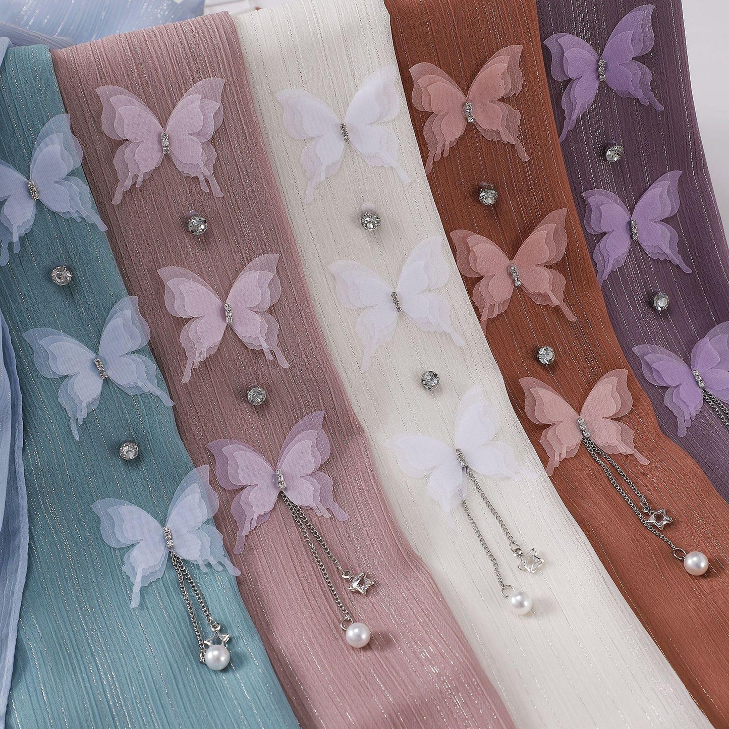HAYA HA1112 Butterfly Long Headband Muslim Hijab