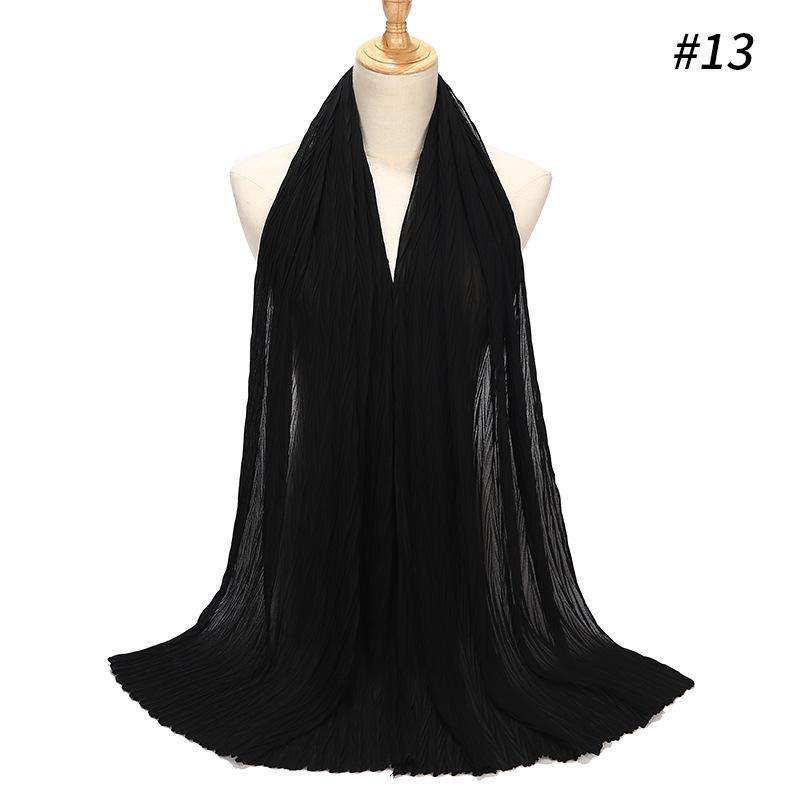 HAYA HA1137 Pearl Chiffon Baotou Scarf
