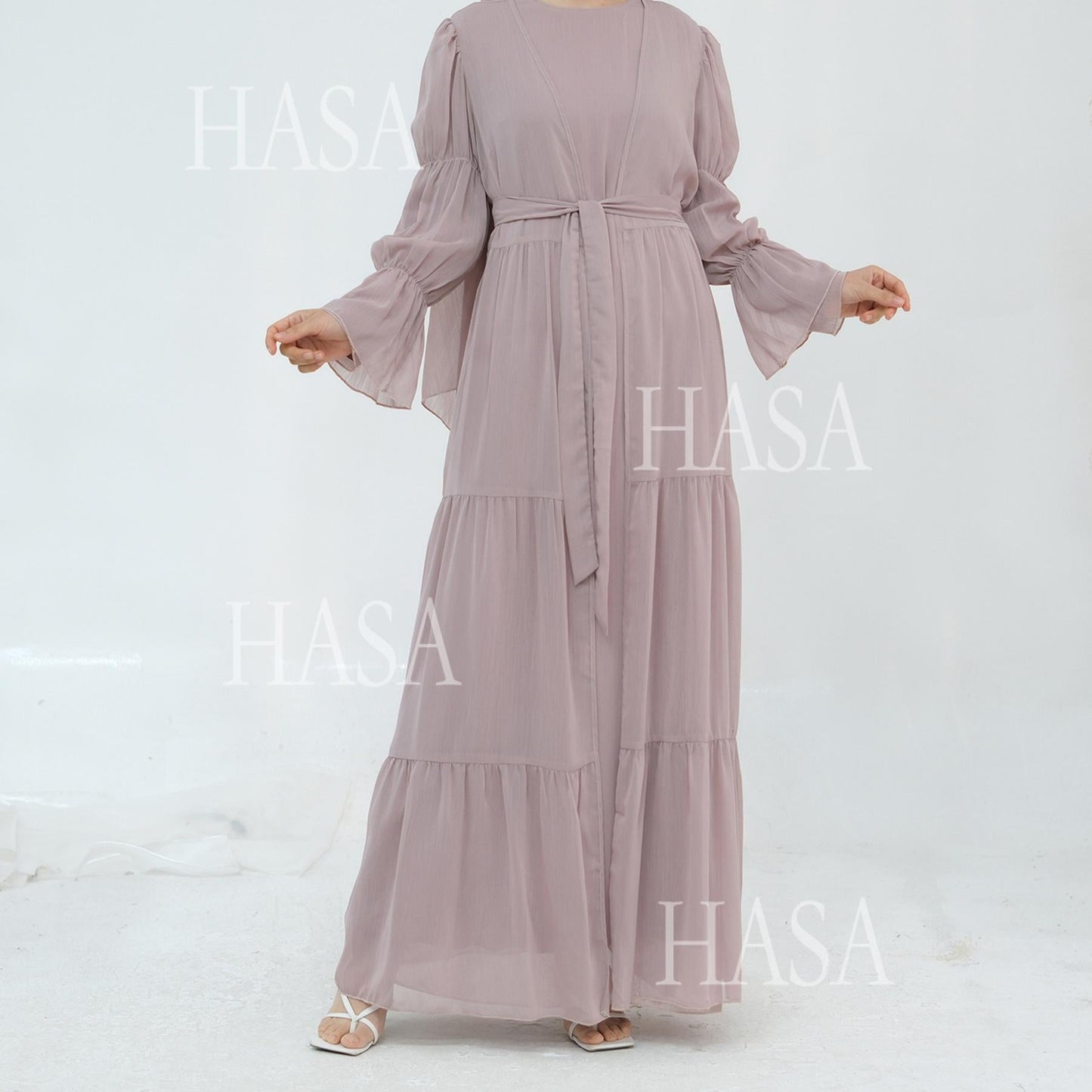 HA5881 Simple Two-piece Suit, A Dress Combination That Combines Comfort and Elegance closed abayas