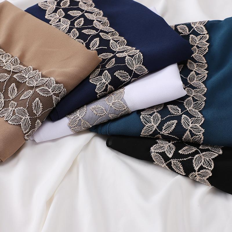HAYA HA1130 Pearl Chiffon Lace Headscarf