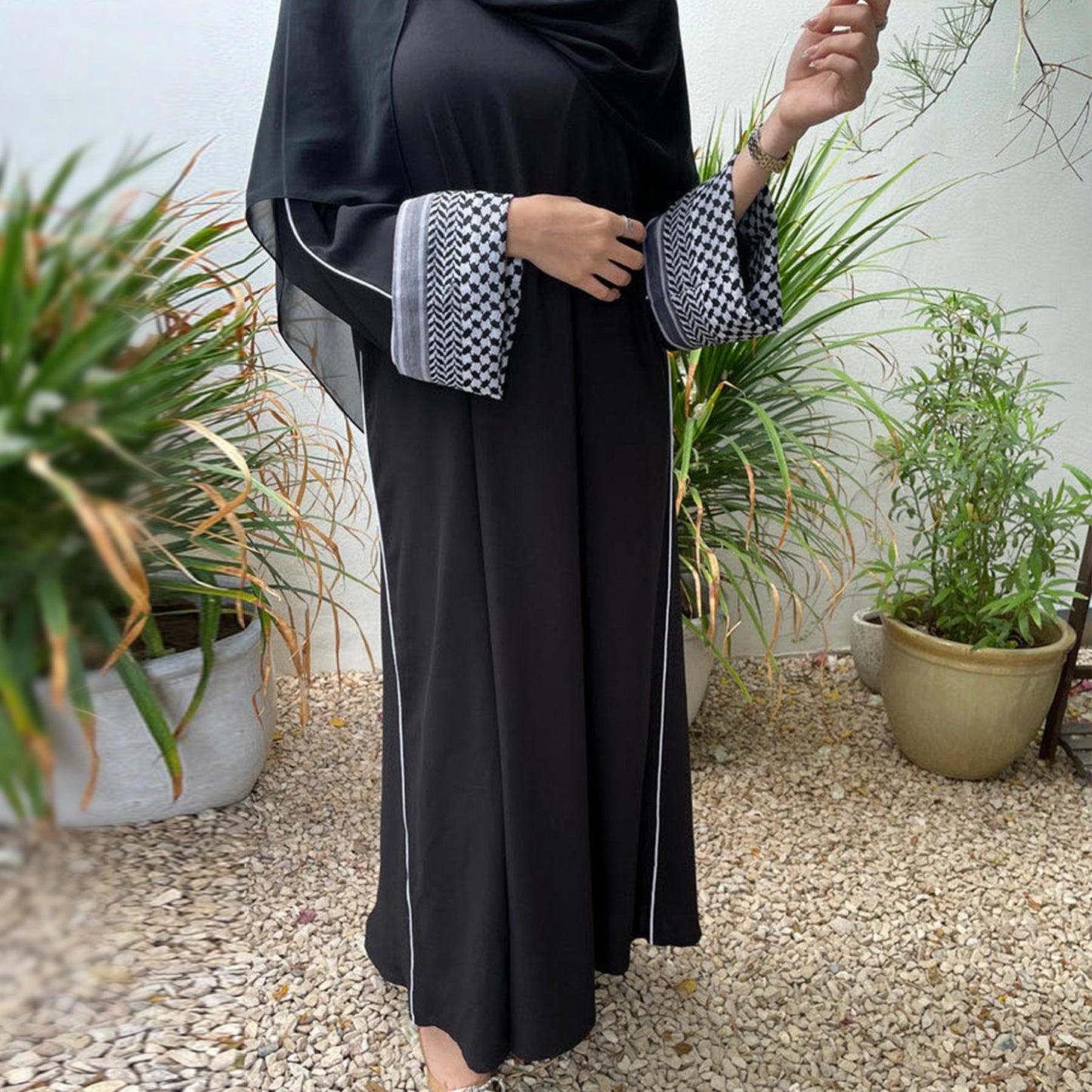 HAYA HA1181 Patchwork Elegant Abaya