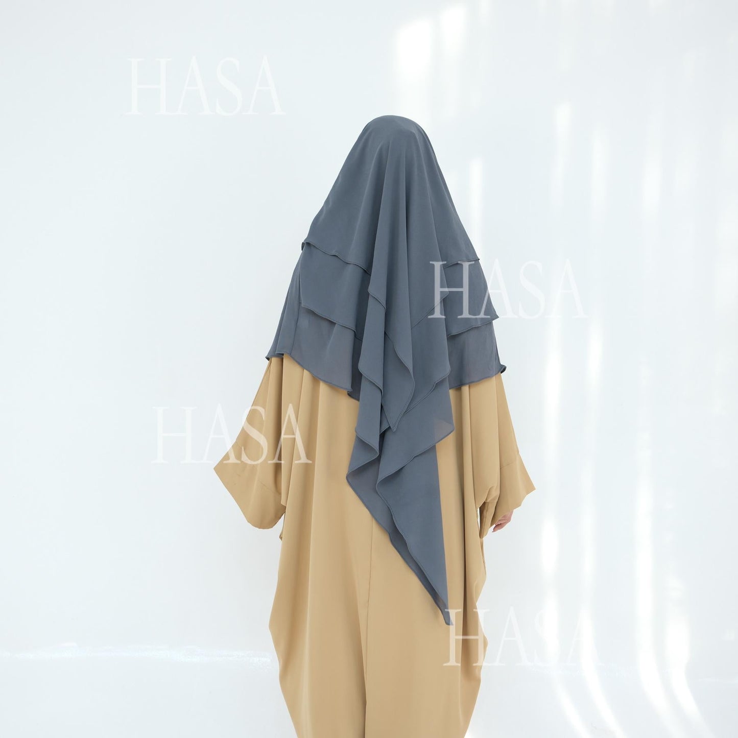HA6475 Soft and large double-layer headscarf, wide solid color