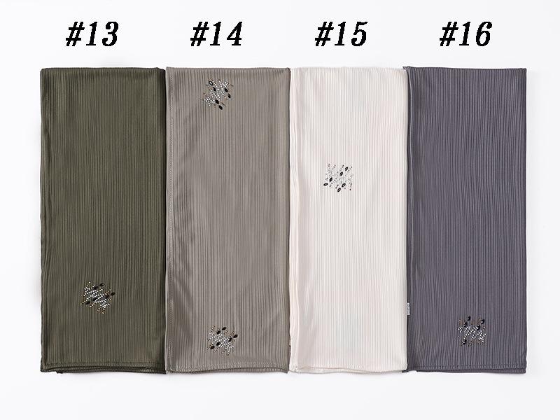 HAYA HA1133 New Striped Hot Drilling Headscarf