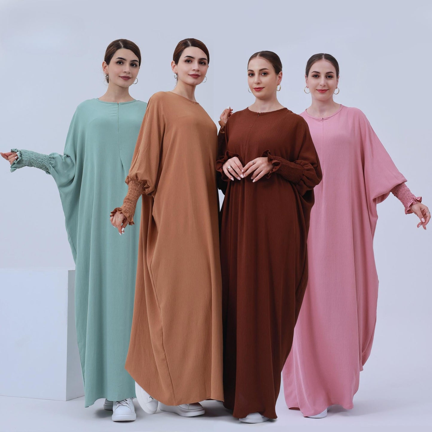 HAYA HAYA1003 Solid Bat Dress