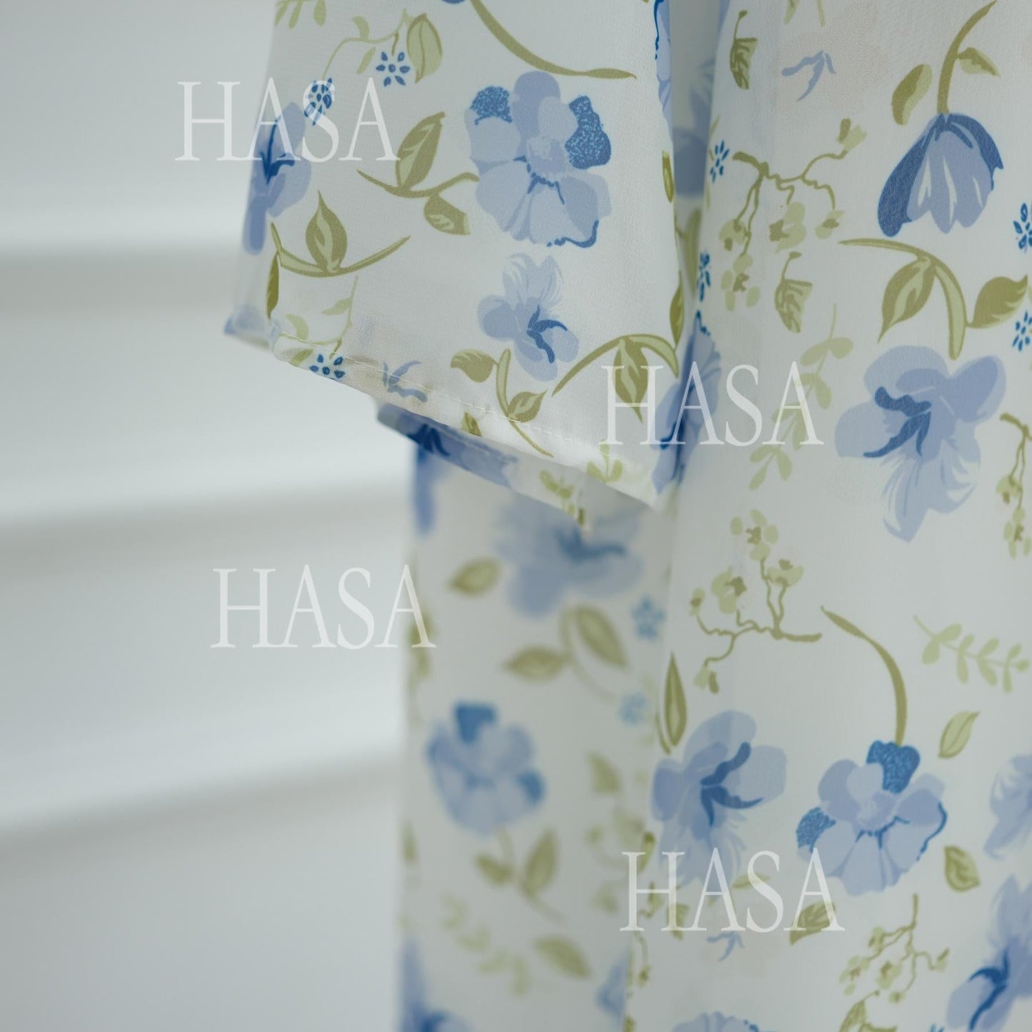 HA6515 Summer Printed Chiffon Jacket and Headscarf Two-Piece Set