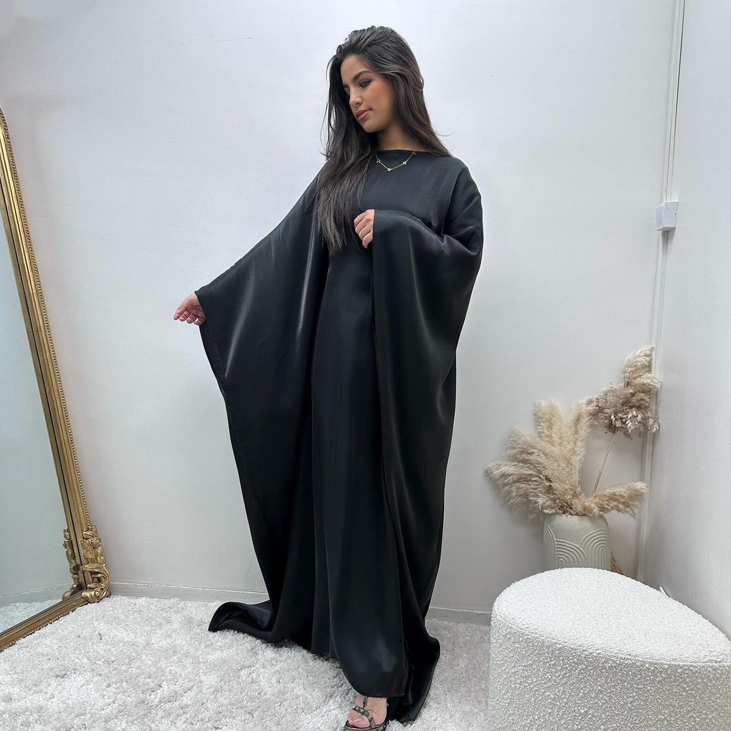 HA1348 Elegant Kaftan in Gold Cotton – 20 Vibrant Colors Available