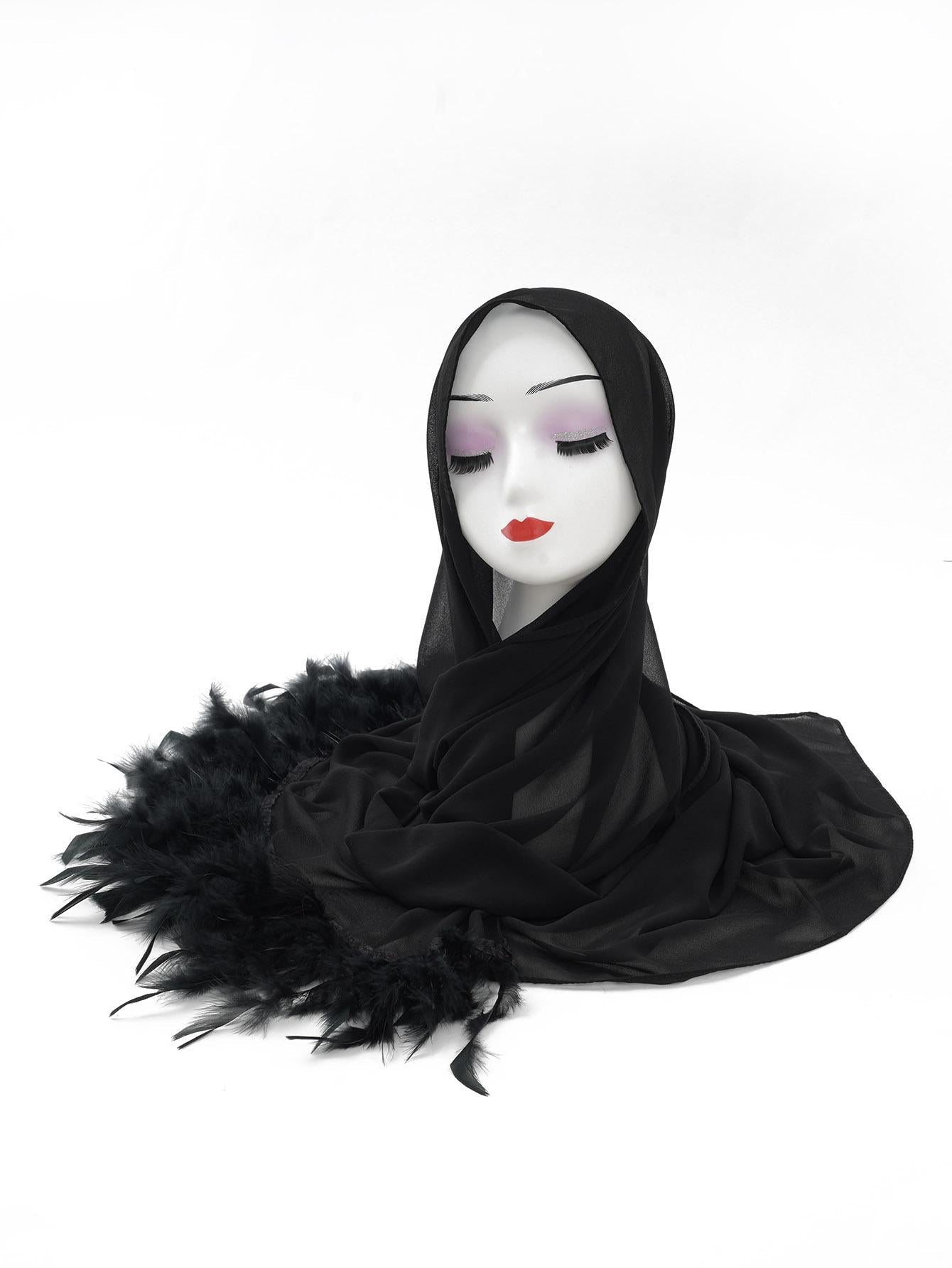 HAYA HA1146 Pure Color Chiffon Breathable Headscarf