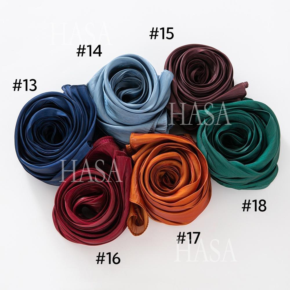 HA6479 A Simple Silk Scarf with A Mellow Color and A Light and Drapey Design