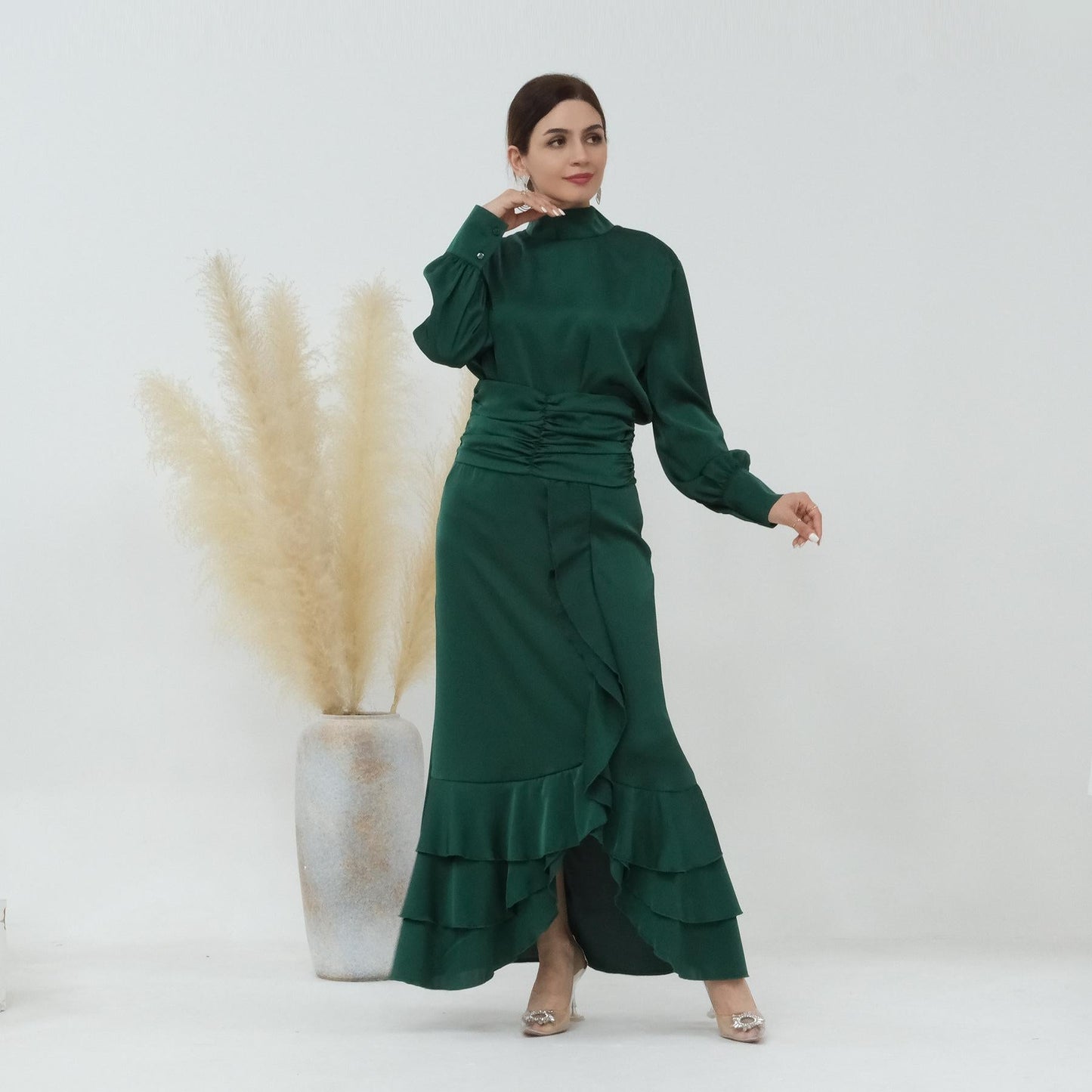 HAYA HAYA0718 Solid Colour High Neck Slimming Set