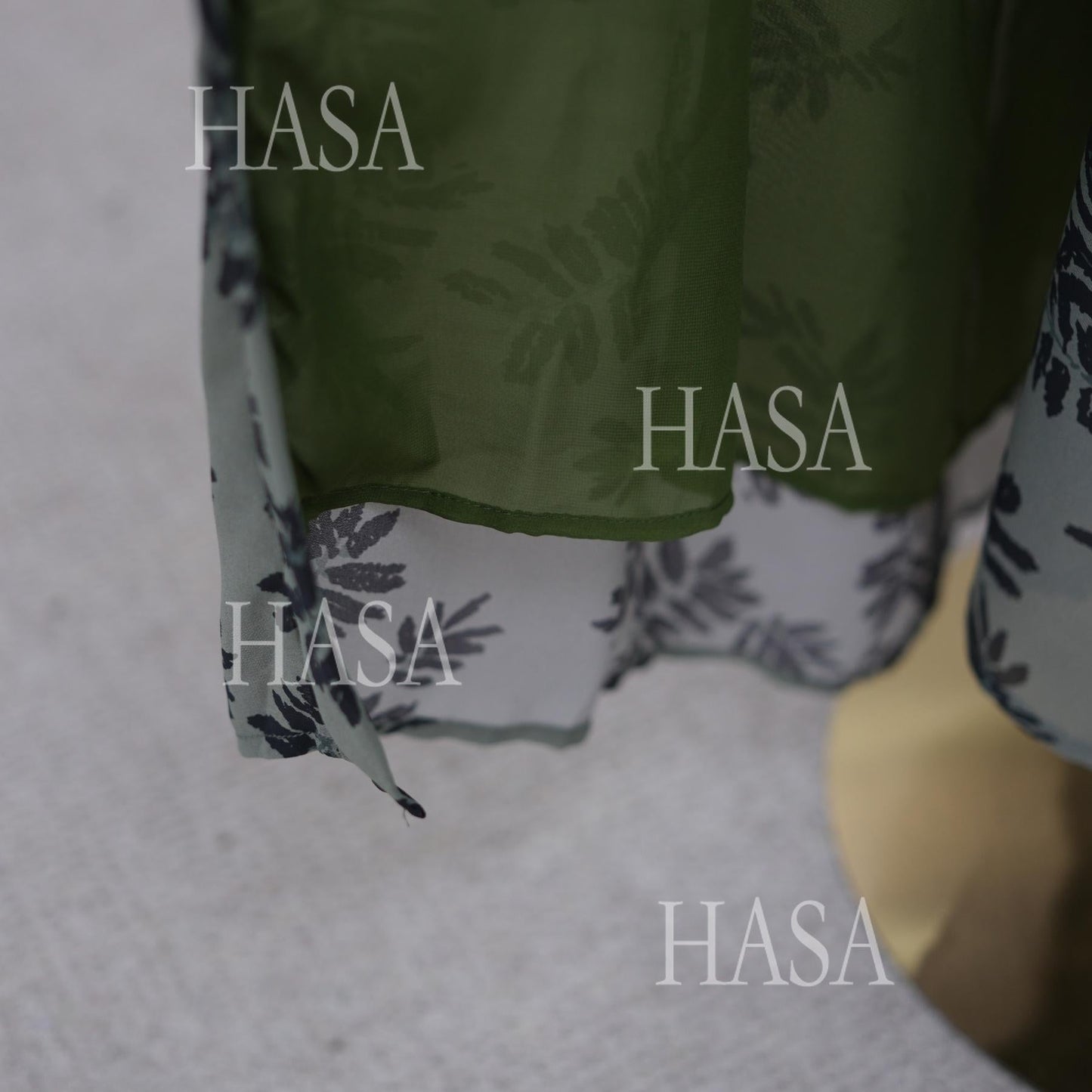 HA6515 Summer Printed Chiffon Jacket and Headscarf Two-Piece Set