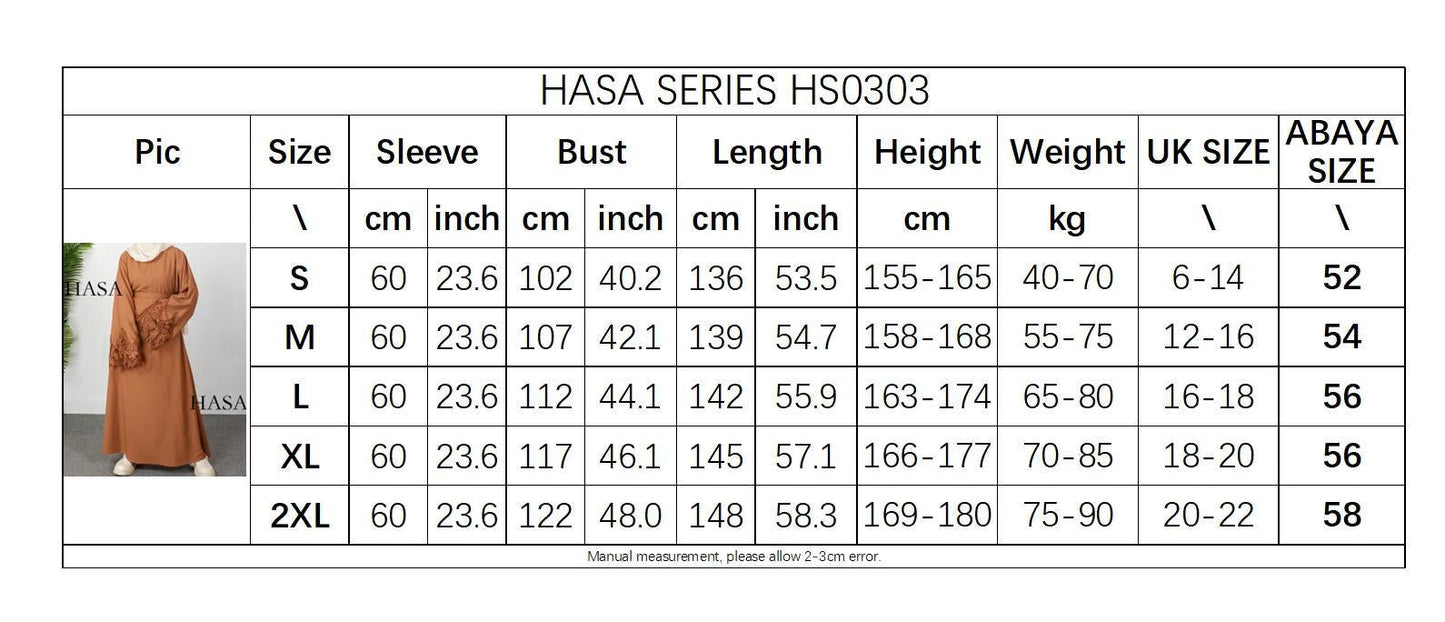 HAYA HA0303 3D Embroidery Sleeves with Two Sides Pocket and Nursing Zippers Solid Abaya