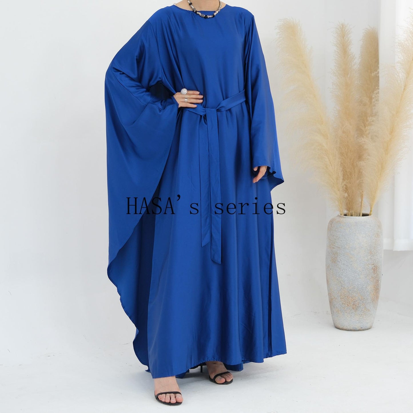 HS4835 High-density Stretch Satin Long Dress, Simple, Elegant, and Comfortable To Wear.