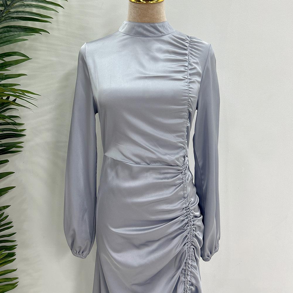 HAYA HAYA1045 Solid Color Large Robe Dress