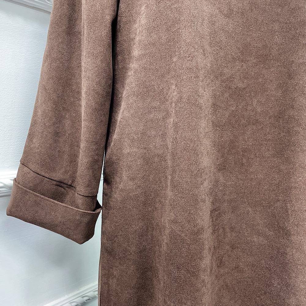HAYA HAYA1011 Solid Color Tunic Dress