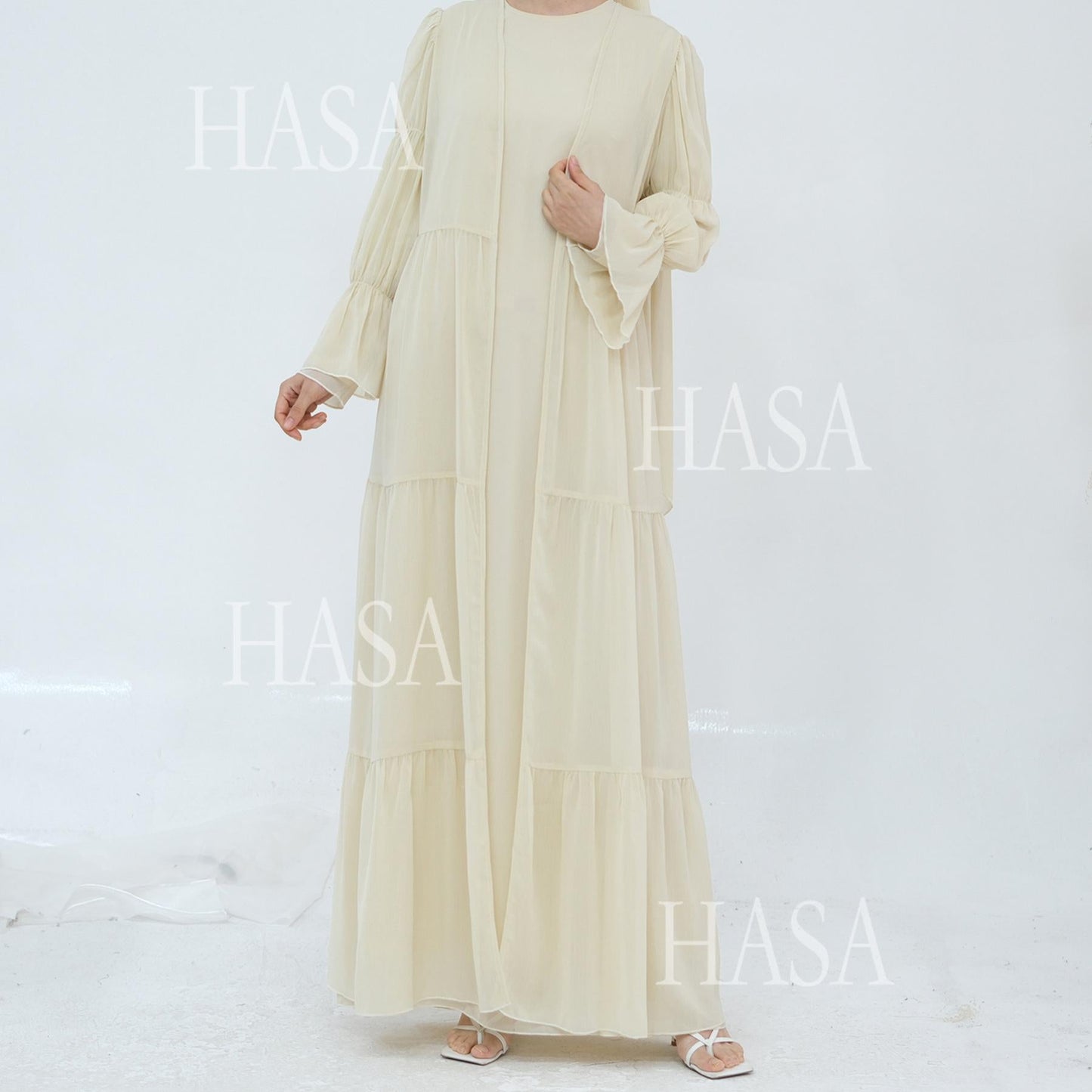 HA5881 Simple Two-piece Suit, A Dress Combination That Combines Comfort and Elegance closed abayas