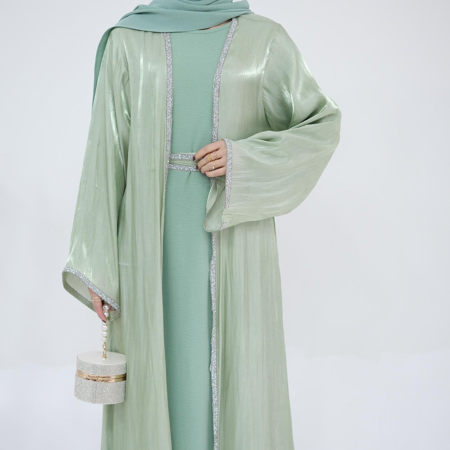 HAYA HA1184 2pcs Set Cardigan+Inner Dress