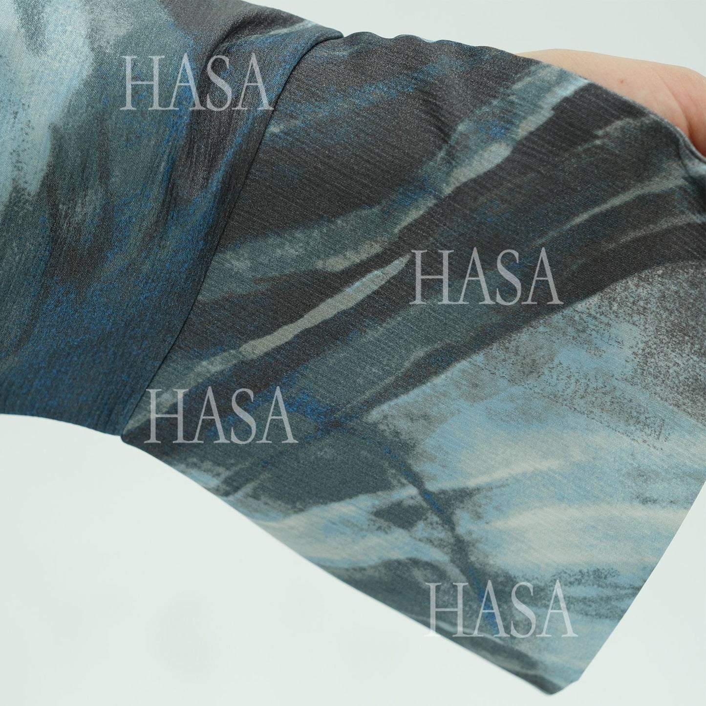 HA6509 Abstract Printed Loose Abaya (Headscarf Not Included)