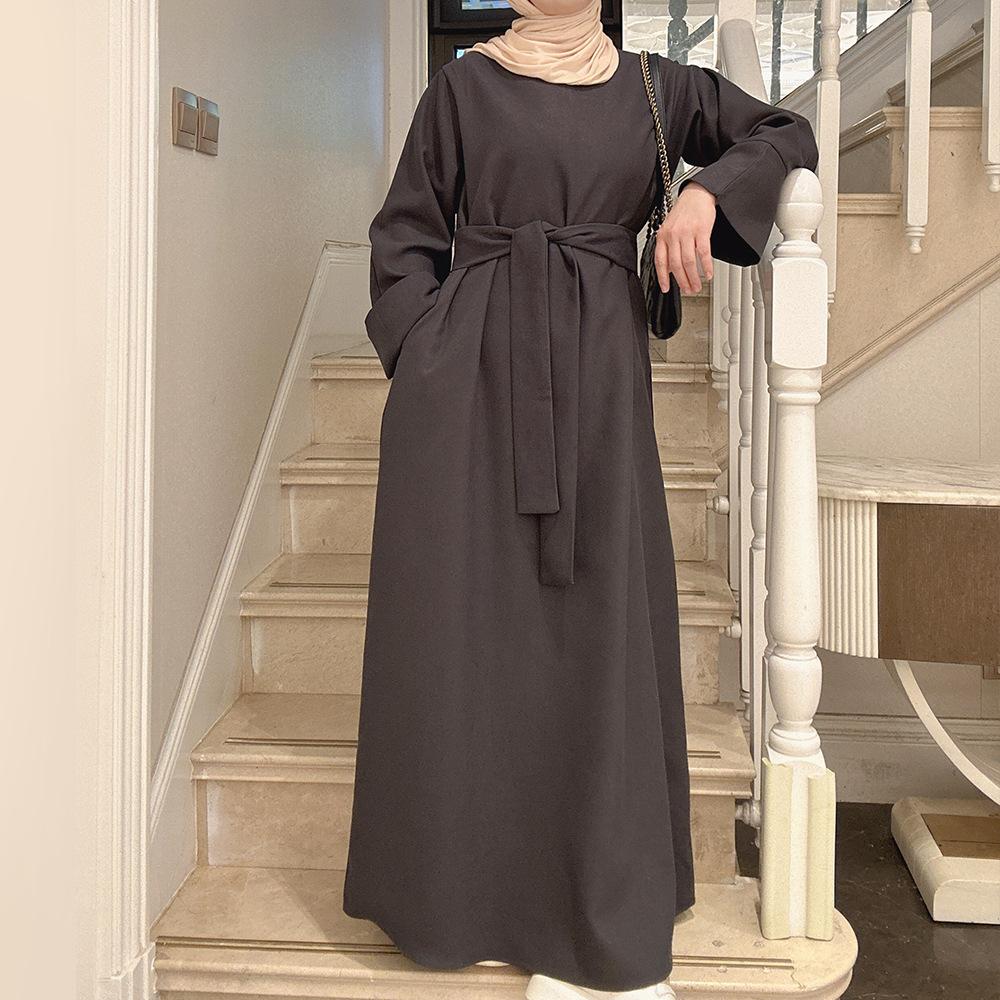 HAYA HAYA1011 Solid Color Tunic Dress