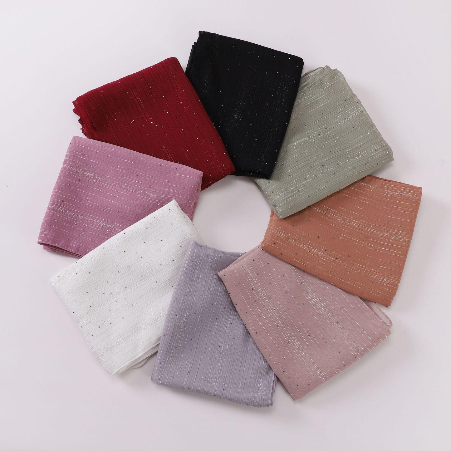 HAYA HA1114 All Over The Sky Hot Drilling Long Scarf Hijab