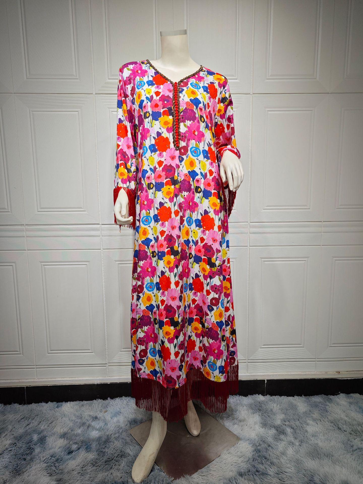 HAYA HAYA1080 Printed Casual Muslim Abaya