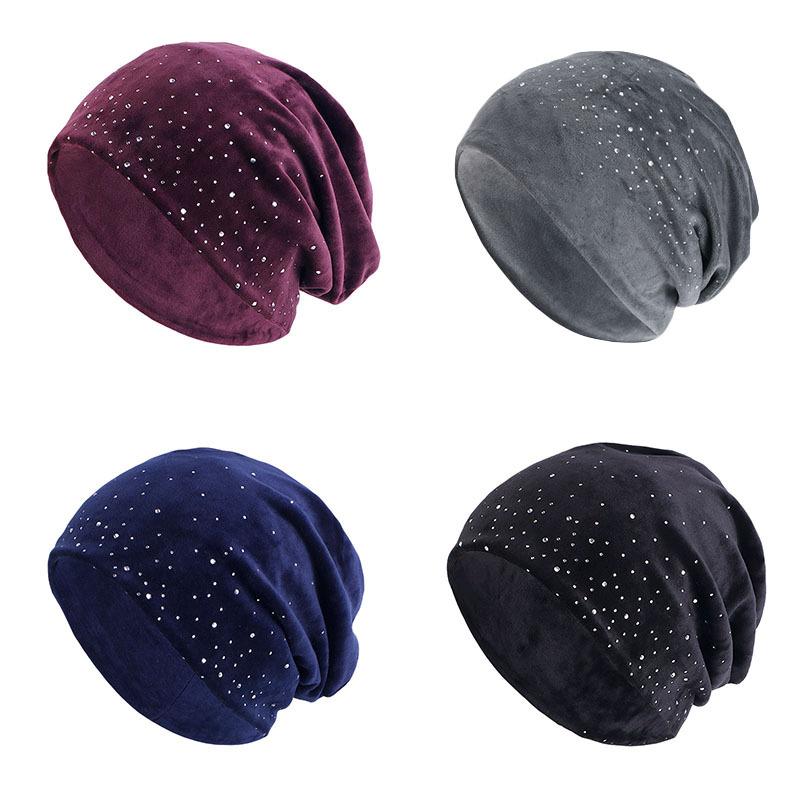 HAYA HA1091 Full Sky Star Diamond Muslim Headband Hat