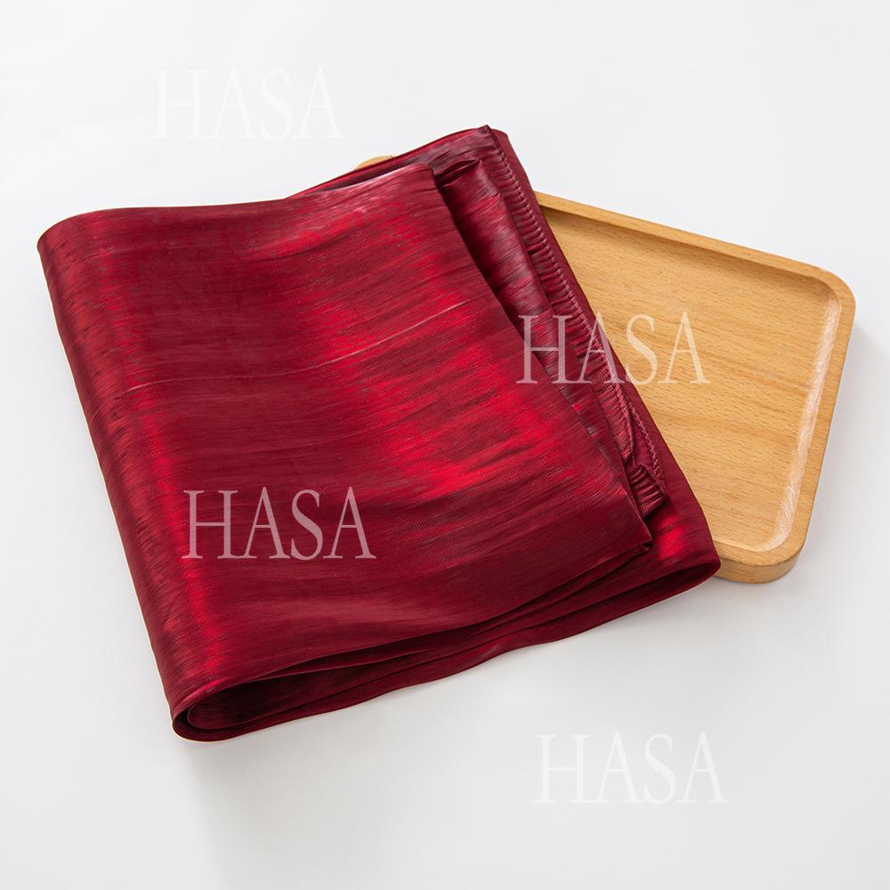 HA6479 A Simple Silk Scarf with A Mellow Color and A Light and Drapey Design