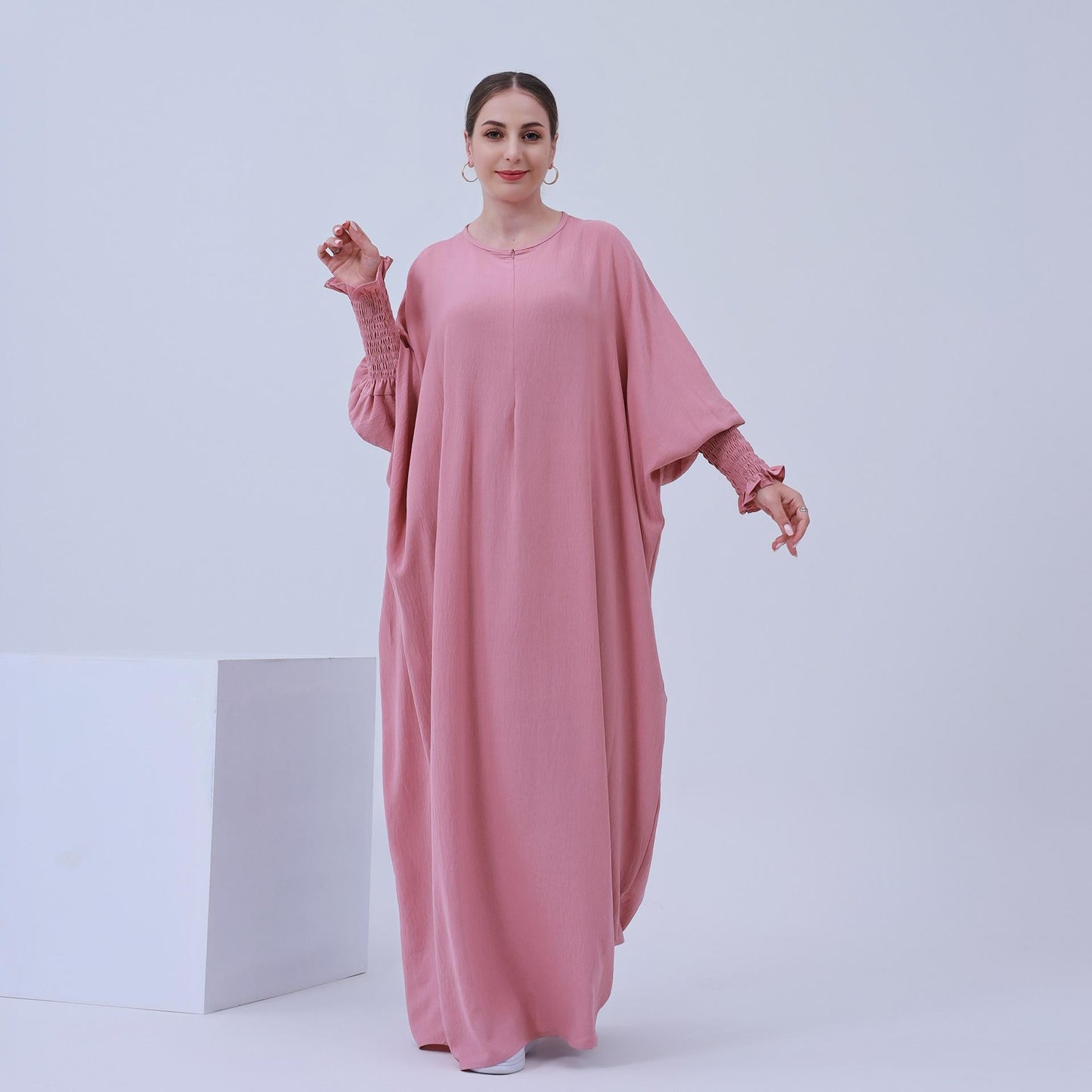 HAYA HAYA1003 Solid Bat Dress