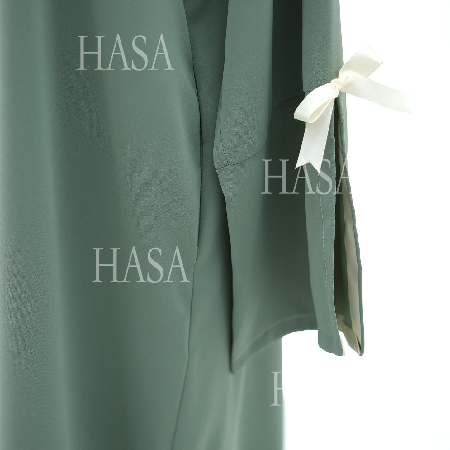 HS6520 Cardigan-Morgenmantel Mit Schleife (Kopftuch Nicht Inbegriffen)