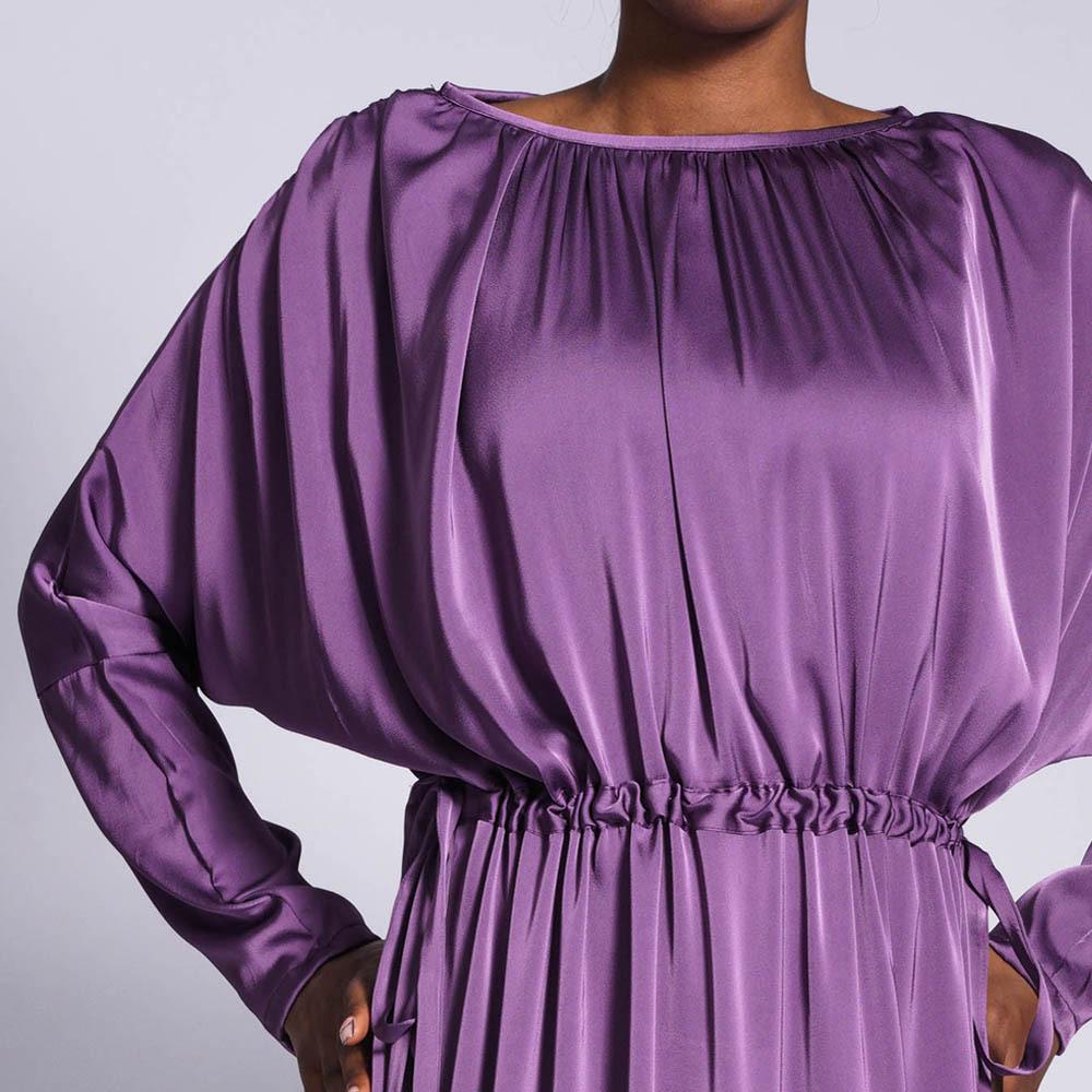 HAYA HAYA0435 Temperament Solid Color Raglan Dress