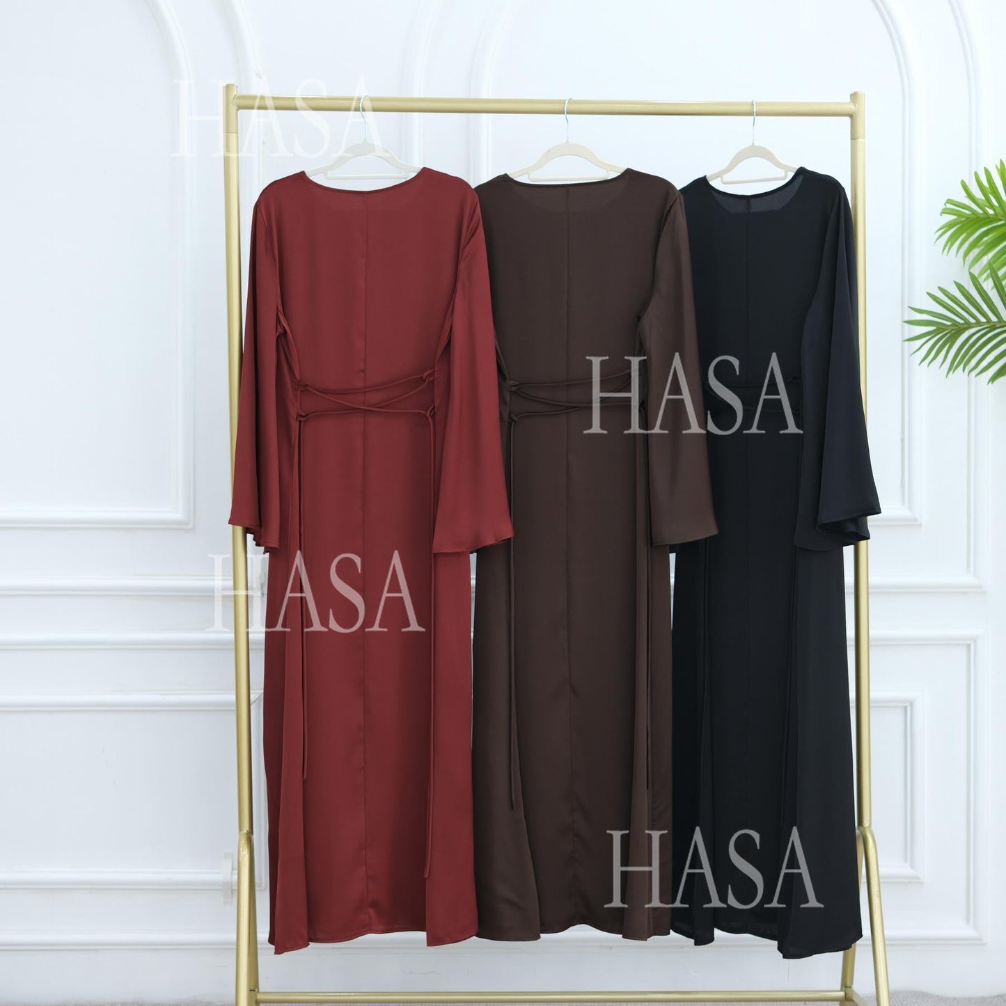 HA6491 Elegant Bell Sleeve Maxi Dress